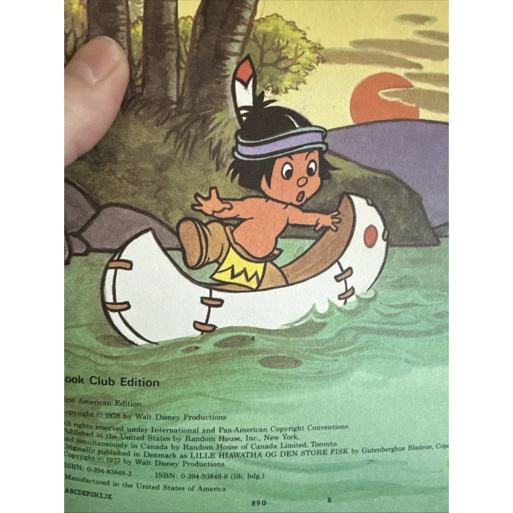 Vintage Little‎ Hiawatha Disney's Wonderful World of Reading Hardcover 1978